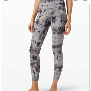 Lululemon Align Pant 25" grey tie dye size 4